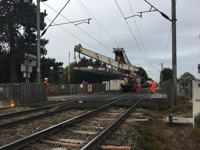 New track installed between Norwich and London to make railway services more reliable: New track being delivered to site on the Kirow