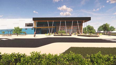 Artist's impression of the new Rivermead leisure centre