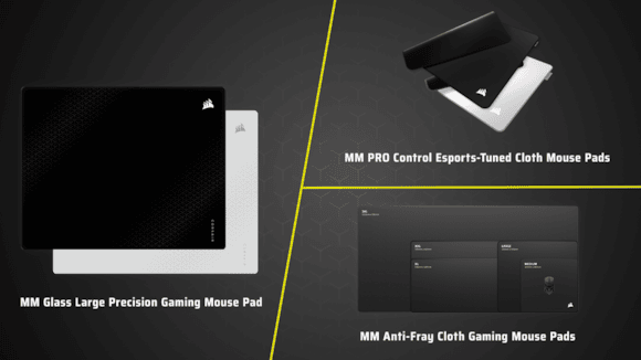 CORSAIR wprowadza na rynek rodzinę podkładek pod mysz MM nowej generacji, z podkładką MM Glass Large jako flagowym produktem: MM PR Image1