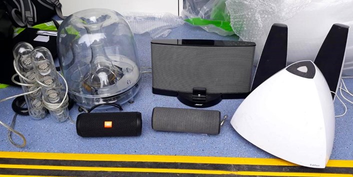 Speaks & subwoofers sound equipment: A range of sound equipment such as speakers and subwoofers were seized due to continued loud levels of noise.