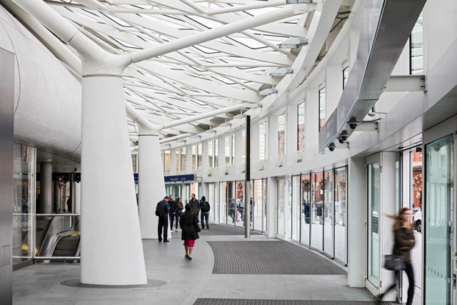 King's Cross railway station - entrance near St. Pancras