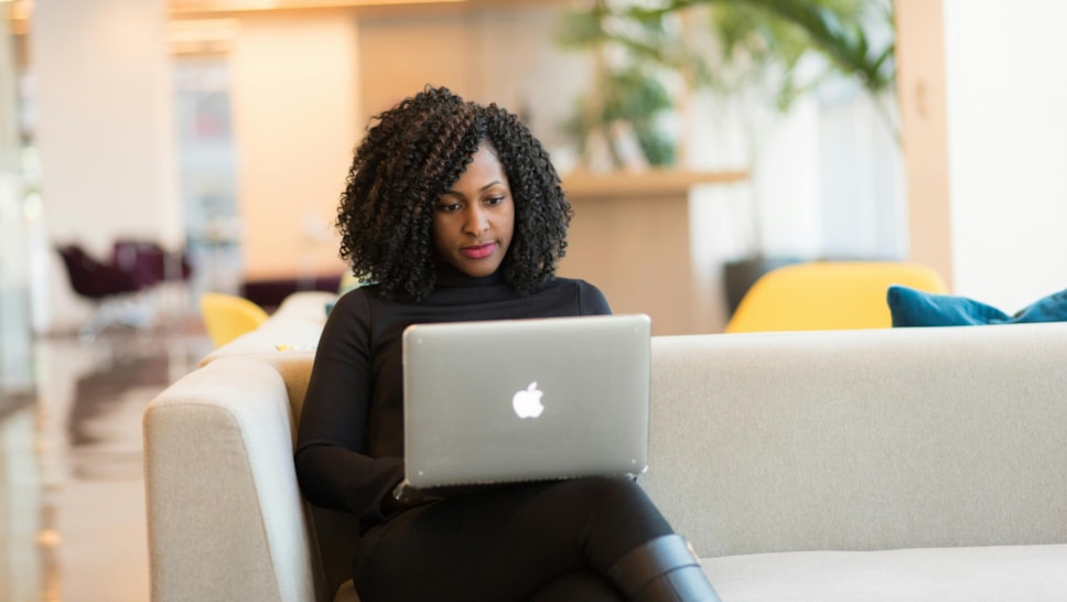 Woman with laptop