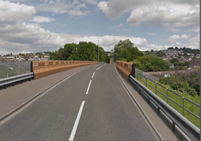 Newport residents reminded of road closure as Network Rail carries out electrification work to improve rail journeys in South Wales: An artist's impression of how the new and improved Somerton Road bridge will look when work is completed