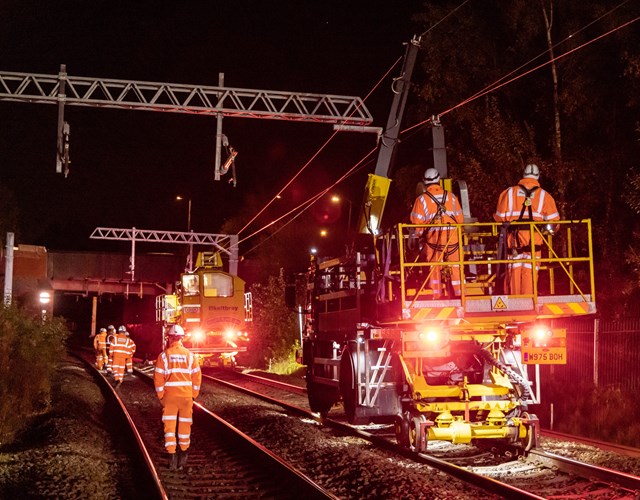 Overhead line equipment work: Overhead line equipment work