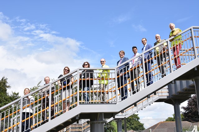 Network Rail is joined by Dorset County  Council, Purbeck District Council and Wool Parish Council for the opening of the new footbridge at Wool 3