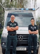 Dalkeith paramedic Kimberley Davies with colleague paramedic Scott Redhead : Dalkeith paramedic Kimberley Davies with colleague paramedic Scott Redhead 