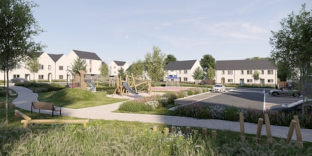 Artist impression of Brynhir housing Tenby