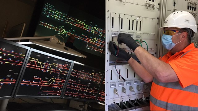 Passengers warned Crewe signalling failure disruption will continue this weekend: Composite of signalling fault fix in Crewe