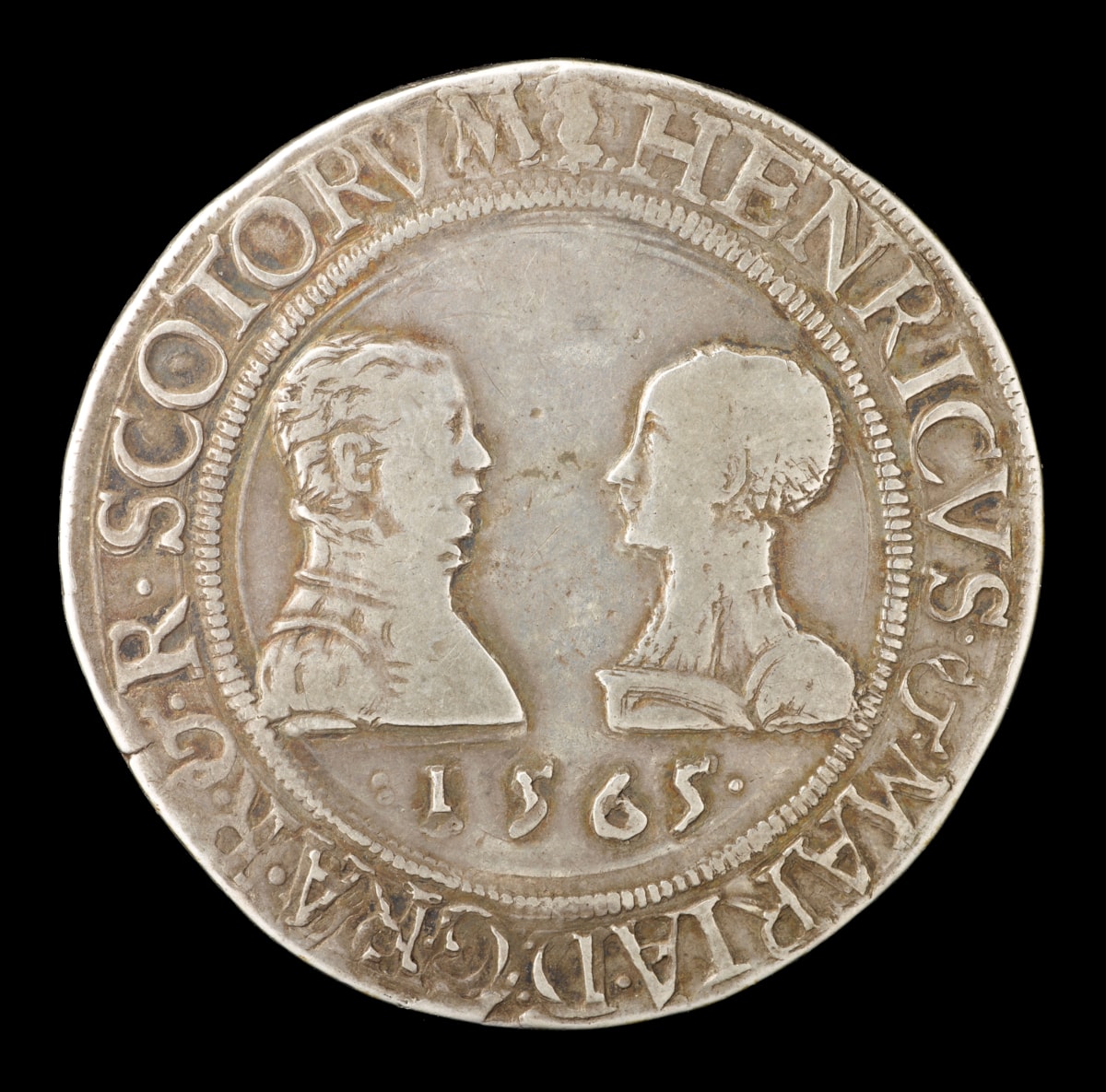 Silver marriage ryal depicting Mary, Queen of Scots and Lord Darnley, 1565. Photo © National Museums Scotland
