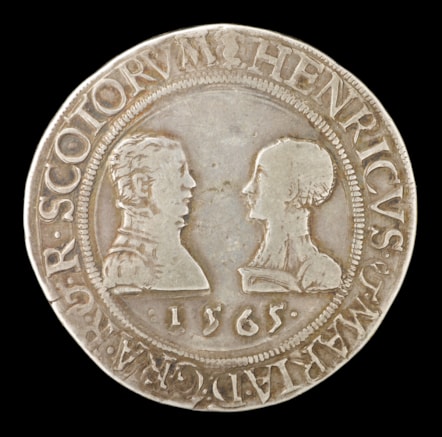 Silver marriage ryal depicting Mary, Queen of Scots and Lord Darnley, 1565. Photo © National Museums Scotland