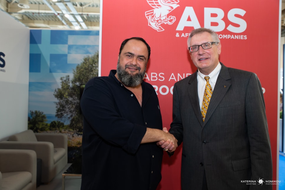 Evangelos Marinakis, Chairman of Capital Maritime and Trading Corp with Christopher J. Wiernicki, ABS Chairman, President and CEO