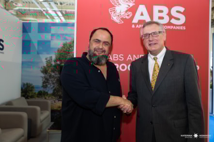 Evangelos Marinakis, Chairman of Capital Maritime and Trading Corp with Christopher J. Wiernicki, ABS Chairman, President and CEO