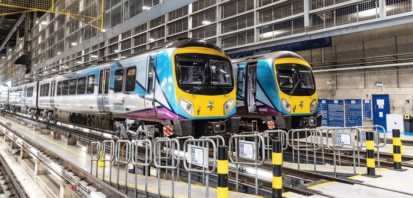 Passengers across the North of England set to benefit as TransPennine Express signs up Siemens Mobility to continue maintaining award-winning Class 185 fleet: Two 185s in Ardwick (3)