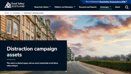 Road Safety Scotland Website - Distraction