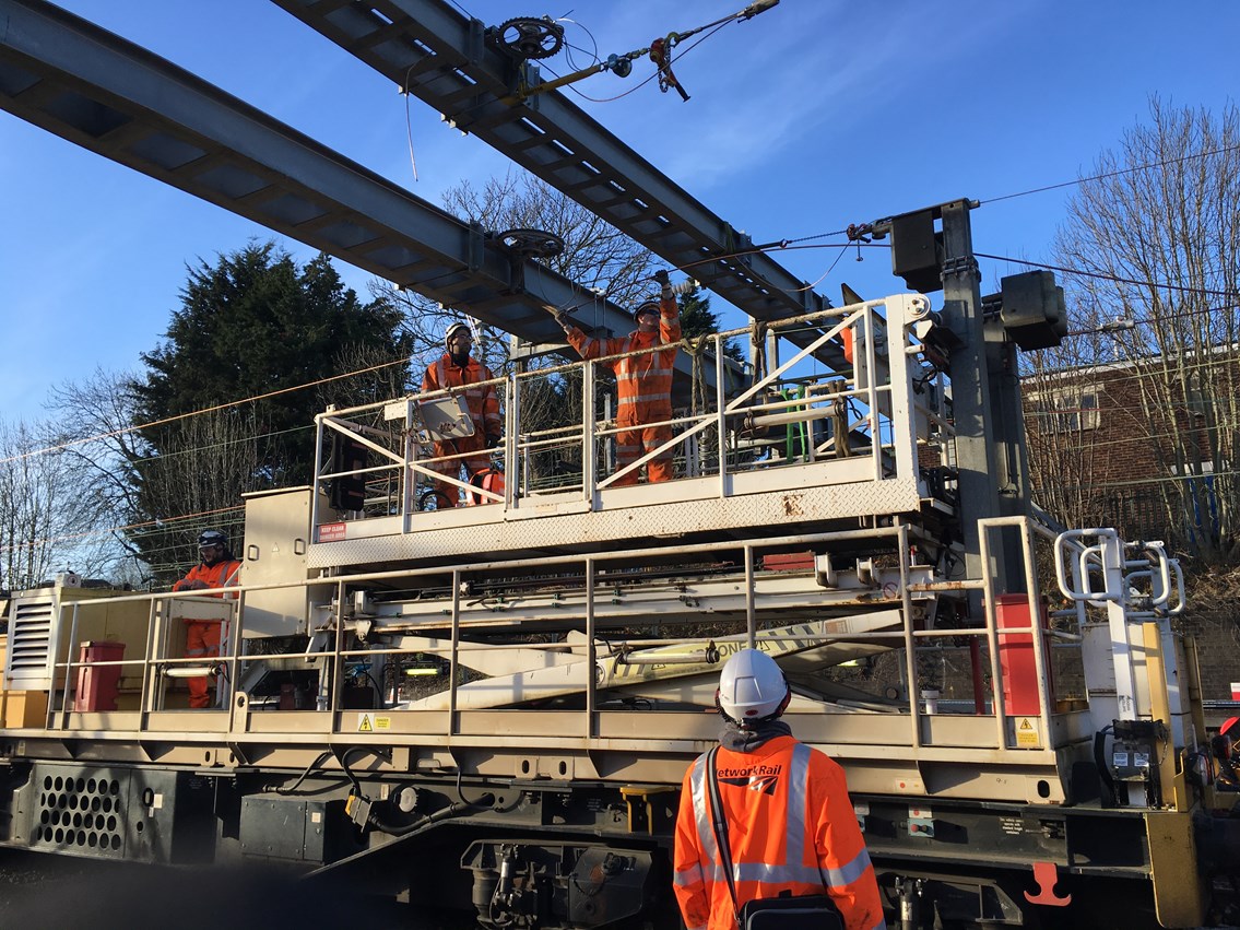 Christmas 2016 - Gidea Park wiring train Boxing Day