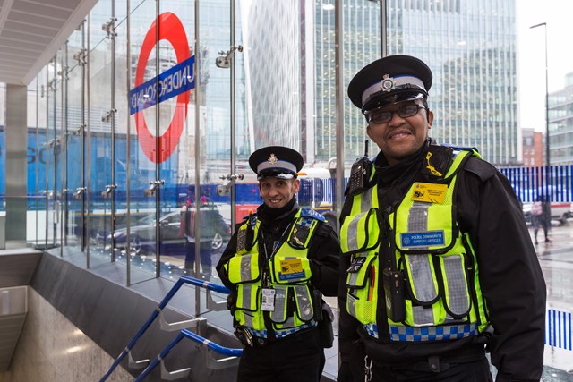 TfL Image - BTP Officers patrolling the transport network