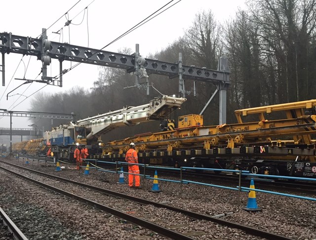 Major improvements for East Anglia’s rail passengers as half-way point is reached in 10 weekends of upgrades: Junction remodelling work at Shenfield