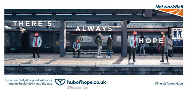 ‘There is always hope’ campaign launched by Network Rail as research shows huge rise in mental health issues across the South East as a result of the pandemic: There's always hope