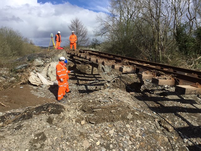 Bill Kelly route managing director and Phil Murphy construction manager.2: Bill Kelly route managing director and Phil Murphy construction manager at Llanrwst.