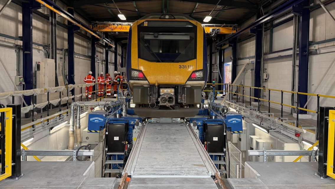 £8.9 million pound wheel lathe now in full operation at Allerton depot: Tina at Allerton