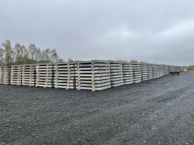 Sleepers at Thornton Yard in Fife: Sixteen thousand sleepers being stored in Thornton Yard, Fife will be used to create the new Leven rail link