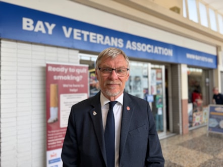 Armed Forces and Veterans Champion, Councillor Gary Kniveton in Morecambe
