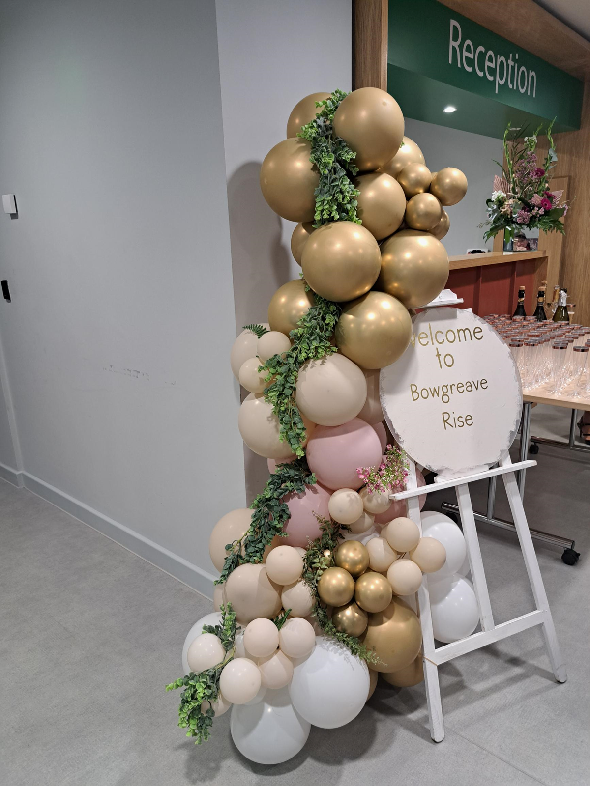 Decorations adorn the reception at the opening of the new Bowgreave Rise Care Home in Garstang