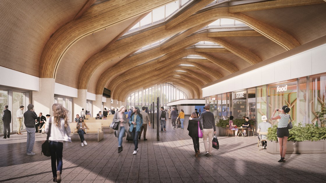 Interchange Station interior April 2020: Credit: HS2 Ltd