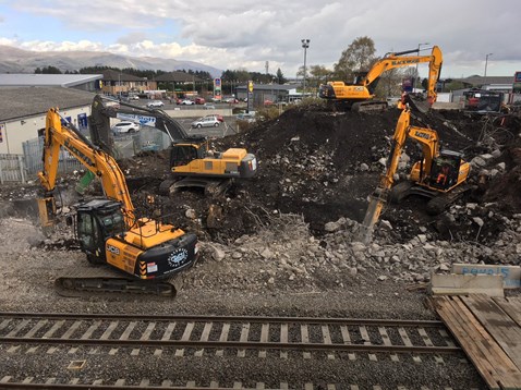 29 April clearing abutment debris 2