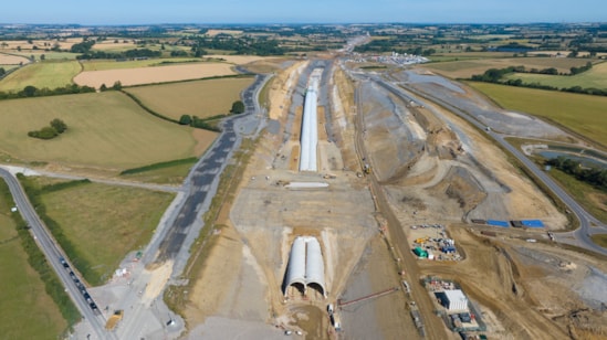 The start of backfilling at the Greatworth green tunnel July 2025