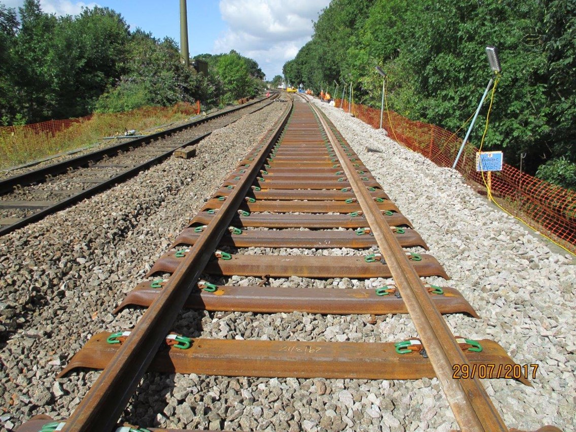 New track to be installed at Ipswich and Colchester to improve reliability on the main line into London: New track laid at Ipswich