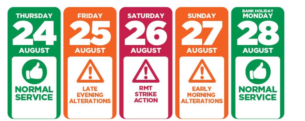 August bank holiday weekend - TPE's travel advice calendar