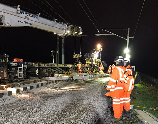 Cambridge North track laying