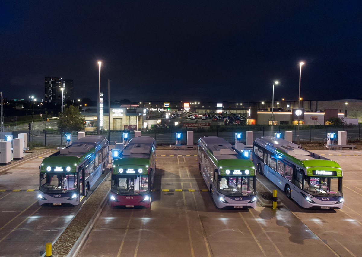 First Bus Glasgow Caledonia Depot EV Charging hub-2