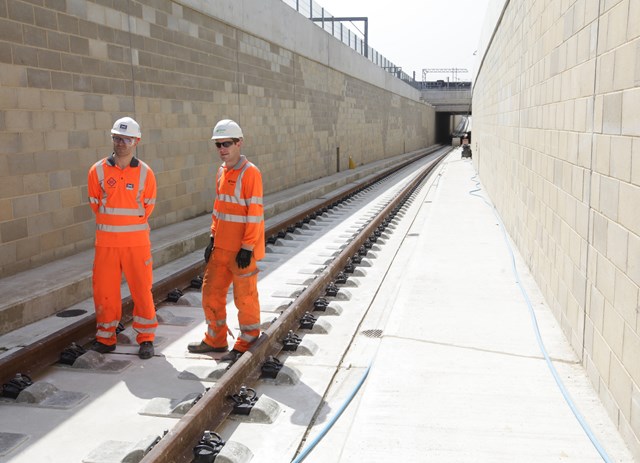 New train underpass at Acton reaches structural completion: Tracks complete at Acton Diveunder 240071