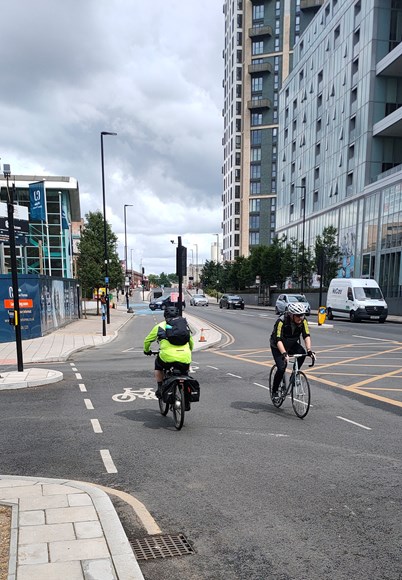 TfL Image - New cycle lane on Creek Road in Deptford 2