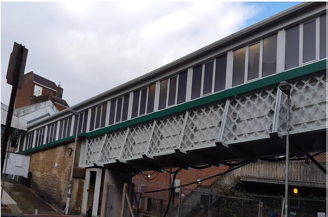 £765k upgrade of the footbridge at Caterham station in Surrey, first built in 1900: Footbridge at Caterham station