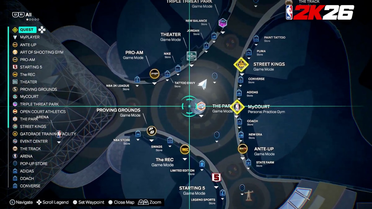 NBA 2K26 The City Birdseye View