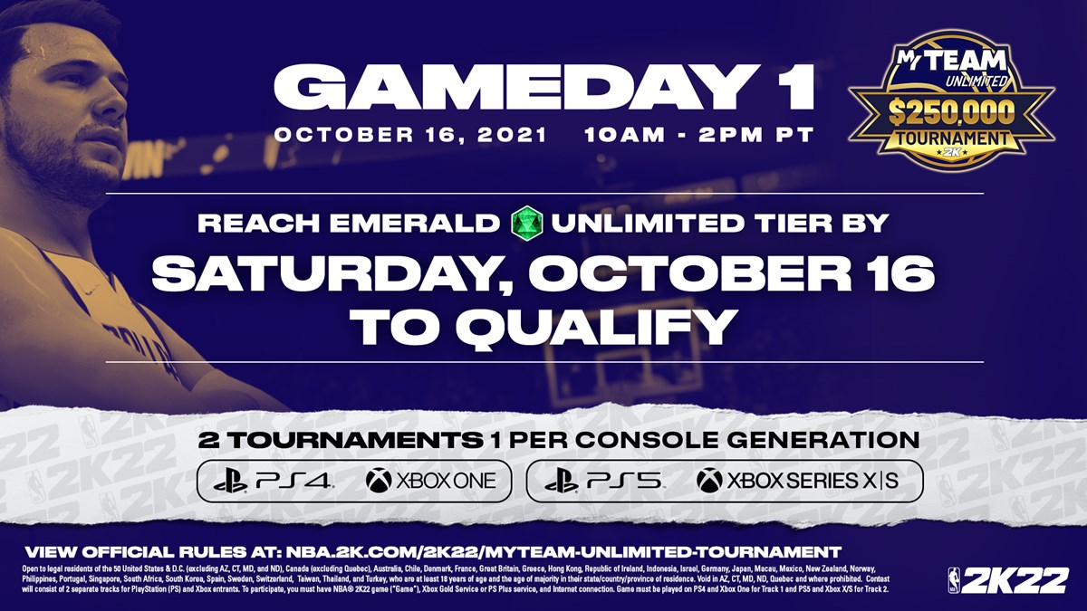 NBA 2K22 MYTEAM UNLIMITED TOURNAMENT GAMEDAY 1