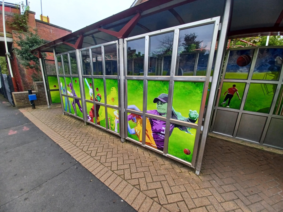 An image of the new vinyls at Burley Park Station