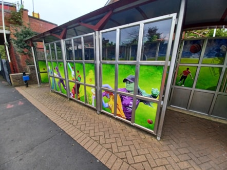 An image of the new vinyls at Burley Park Station