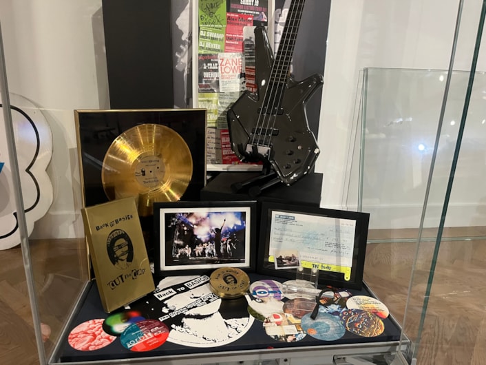 Music Leeds Us: Beginning with the founding of the Leeds Conservatoire in 1965, the exhibition traces other huge musical milestones including the Futurama Festival in 1979 and the rise of the Goth scene in the 1980s. 
Visitors will also discover the histories of internationally acclaimed Leeds artists including Utah Saints and Corinne Bailey Rae.
Other exhibits include a custom made guitar used by Utah Saints founder Jez Willis and a violin used by The Legendary Len Liggins, a member of Leeds band The Ukrainians.