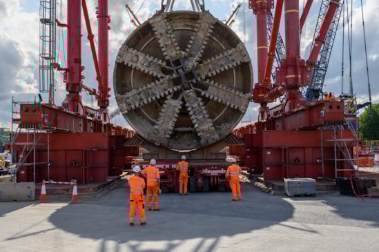 TBM Emily lifted at Green Park Way tunnel shaft 26th July 2025-16