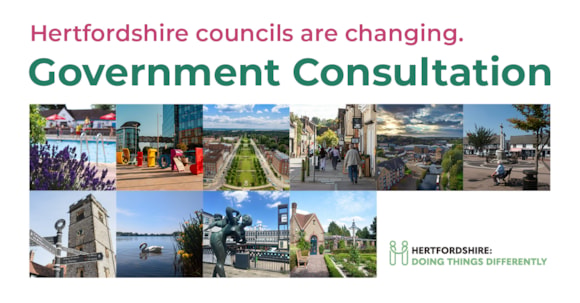 Central Government invites Hertfordshire residents to have their say on Local Government Reorganisation: LGR consultation image