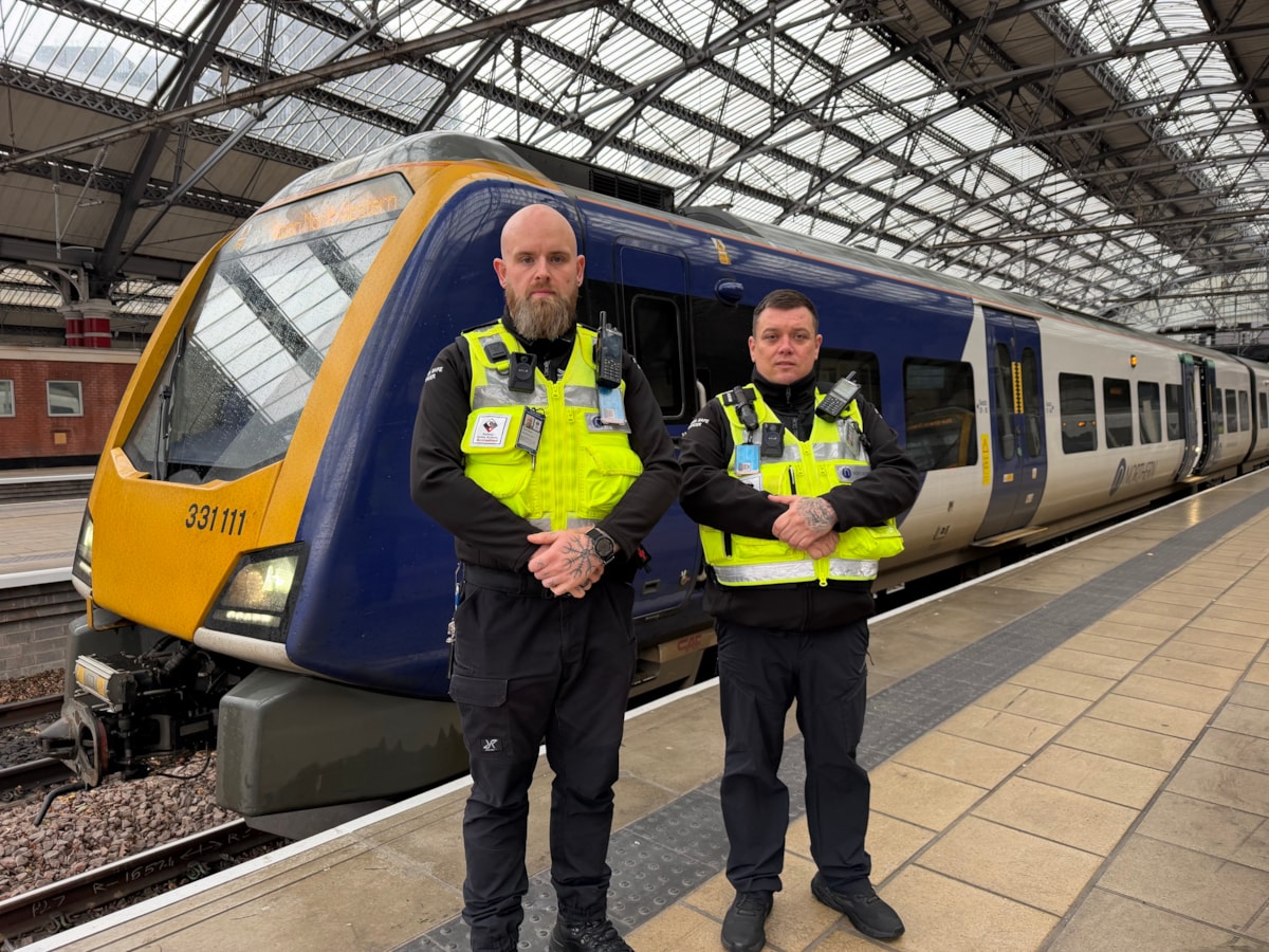 Josh Chegwin and Neil Lewis saved a passenger who fell at Lea Green