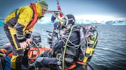 Diving from a RIB. Steve Gibbs.: Diving from a RIB. Steve Gibbs.