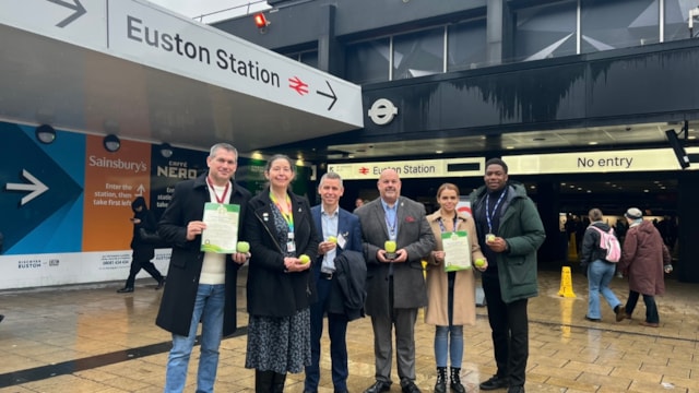 Euston station catches ‘Green Apple’ award in sustainability win: Euston wins Green Apple Award