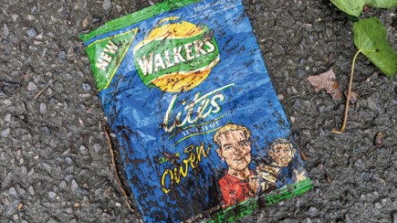 'Cheese and Owen' crisp packet believed to date from 1999