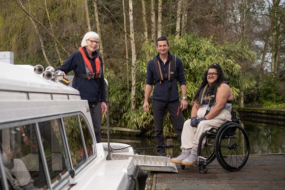 Accessible Days out in the Broads: Accessible boat trip at the Nancy Oldfield Trust 2