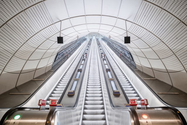 Global Image - Bond Street Elizabeth line escalators